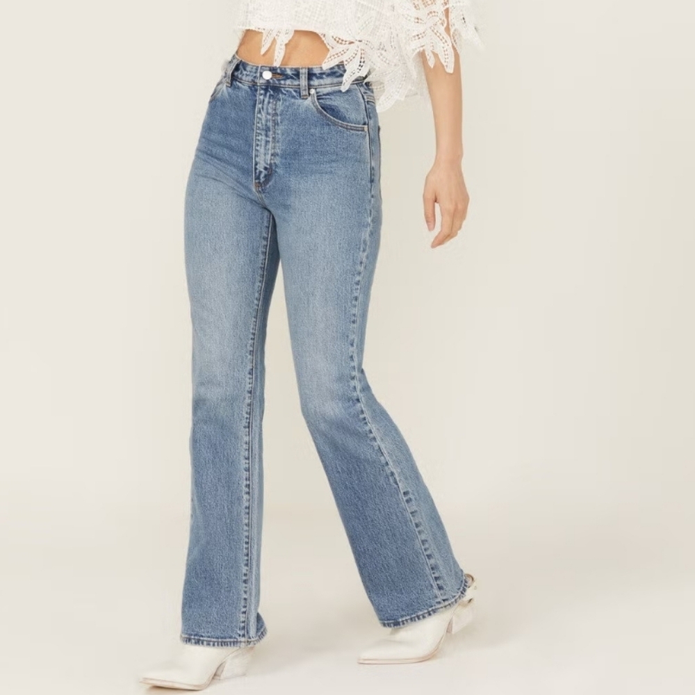 Rolla's Salty Medium Wash High Rise Duster Bootcut Jeans Women's 28